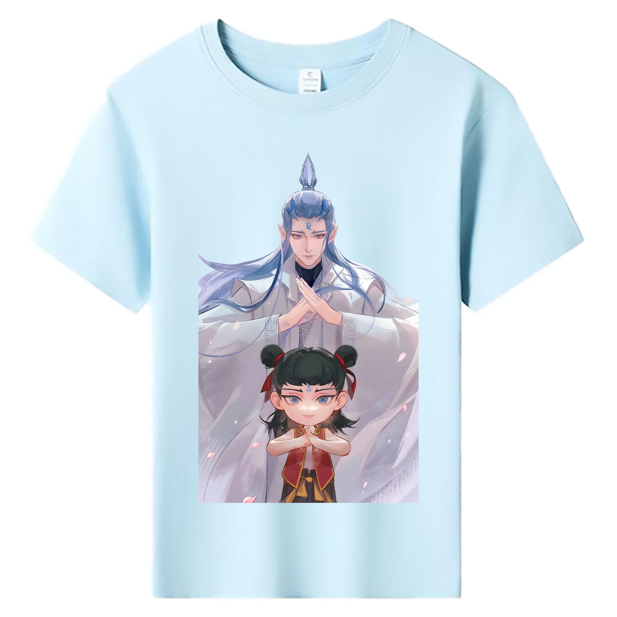 （画像用） Ne Zha 2 ナタ 魔童の大暴れ 綿100％キッズTシャツ（フロントプリント）